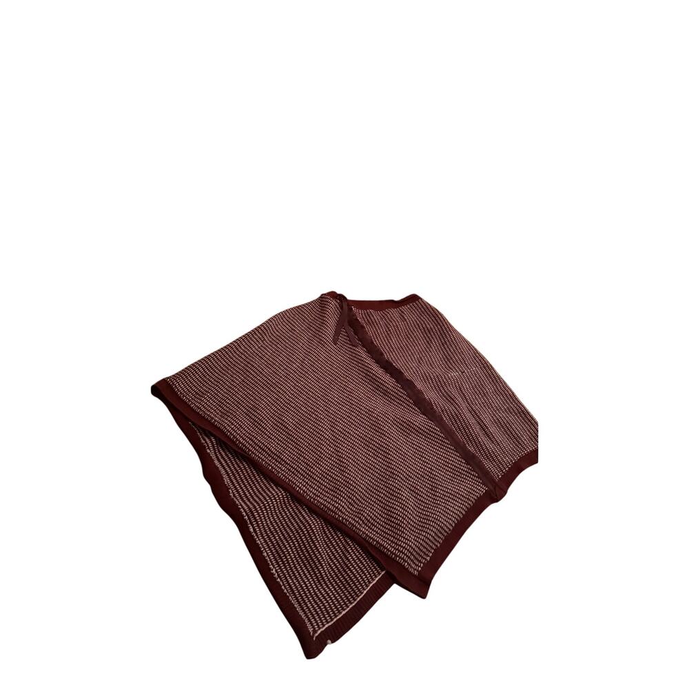 lululemon On The Go Merino Wool Knit Poncho Burgundy White o/s